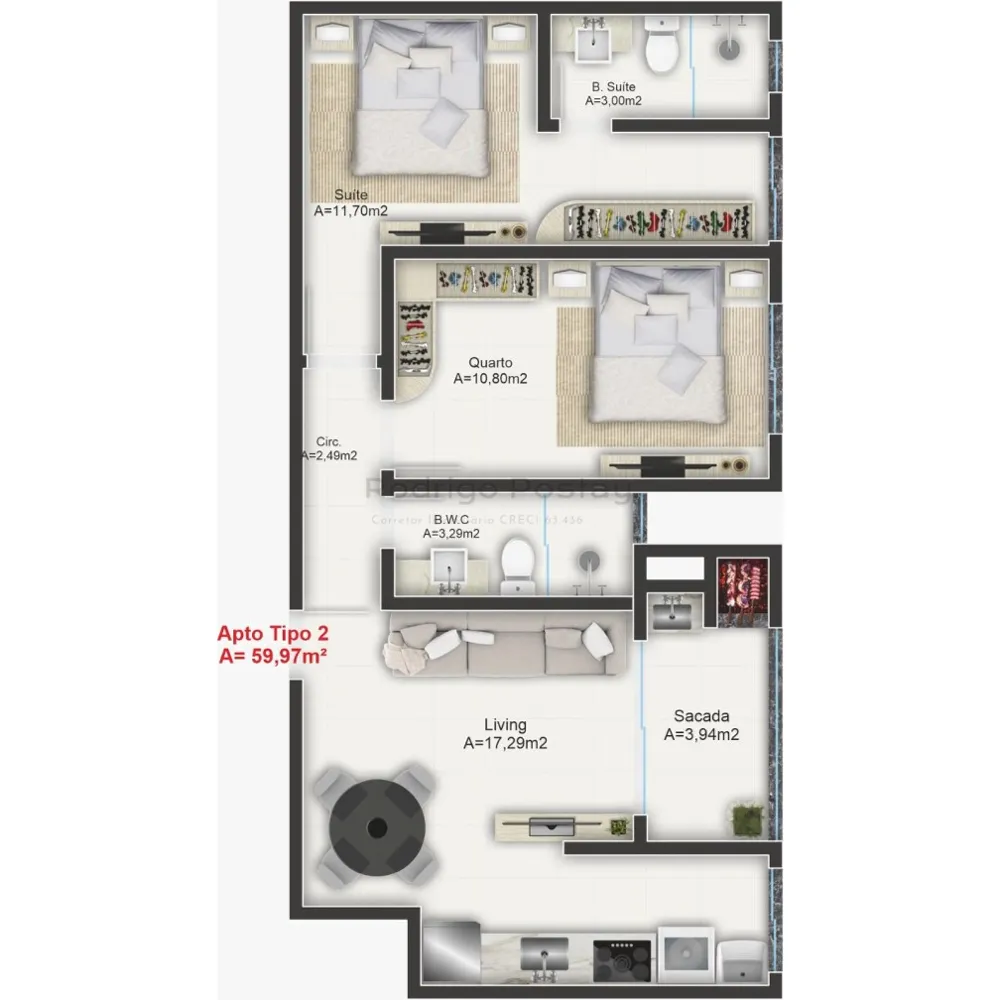 Apartamento no Acqua Residence com entrega para 2026 - Morretes Itapema 
