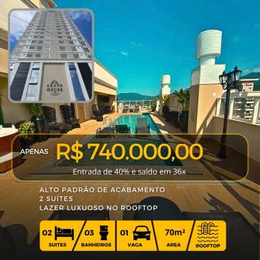 Grand House, Excelente padrão de luxo da construtora Kada, Lazer no rooftop com piscina e vista Pano