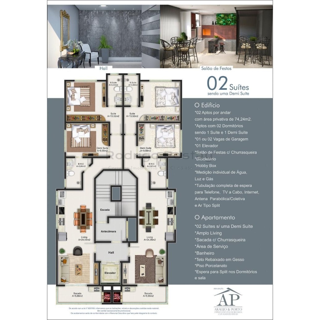 Apartamento pronto no Residencial Arvoredo - Morretes Itapema
