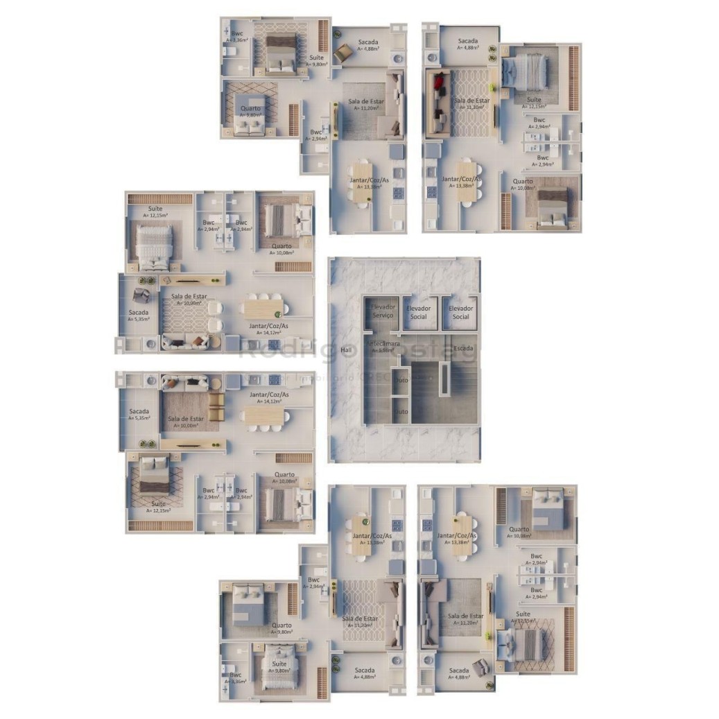 Apartamento no Ilha dos Açores Residence com lazer completo - Morretes Itapema